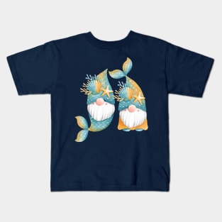 Cute Mermaid Gnomes Mermaid Birthday Mermaid Life Kids T-Shirt